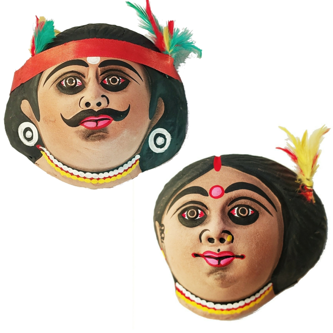Sticker Style Kathakali Dancer Face With Empty Mandala Frame On White  Background. 23322270 Vector Art at Vecteezy