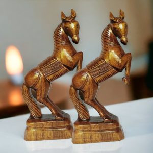 Racing vastu horse with uplifted legs homedecor showpiece 